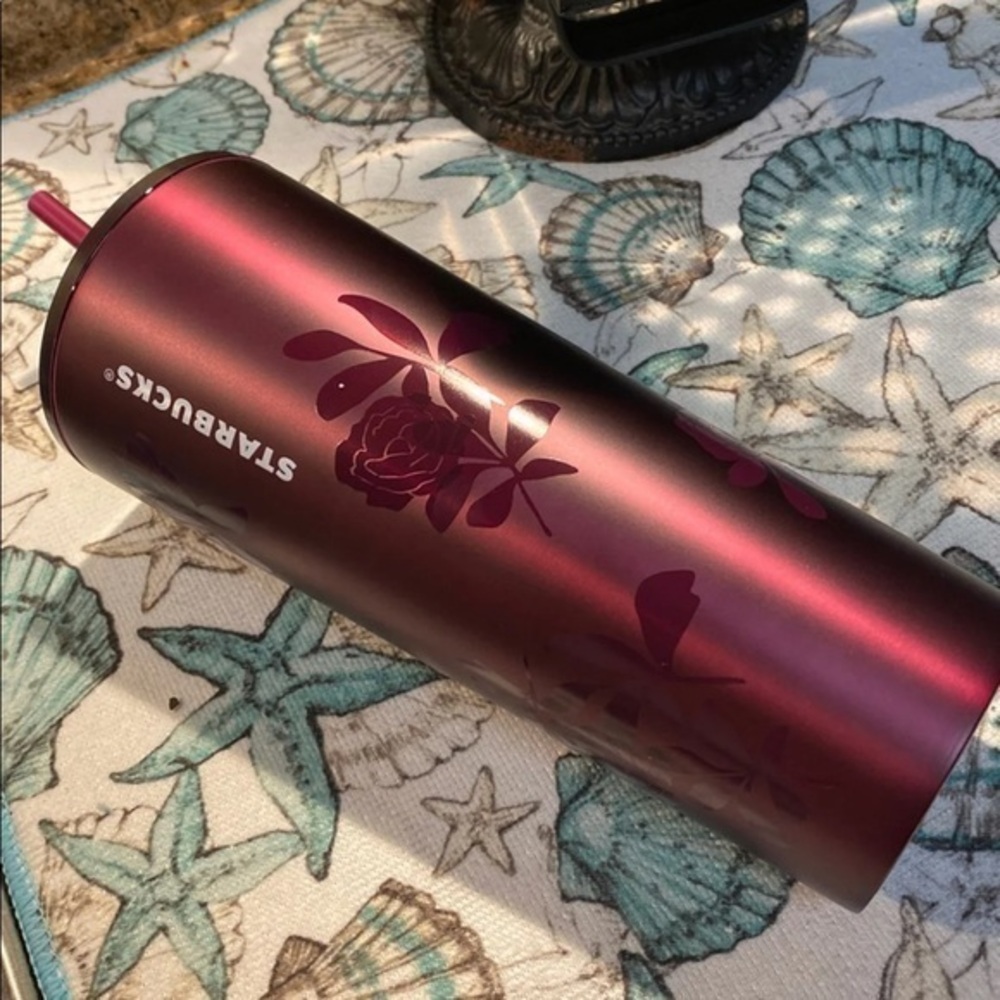 Starbucks Rare Plum Berry Rose Fall Tumbler NEW